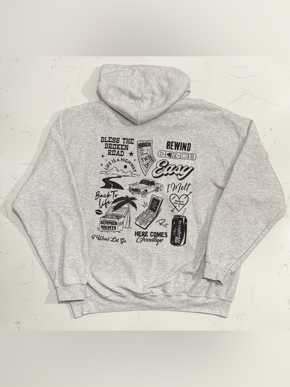 Rascal Flatts Hoodie XL Gray Graphic Country Music Band Pullover Sweatshirt